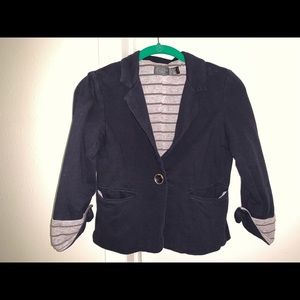 Navy blue cropped blazer